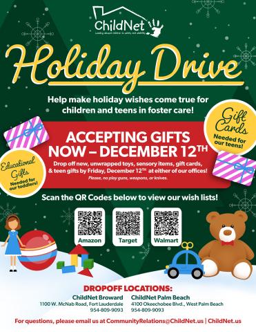 Holiday Toy Drive flyer